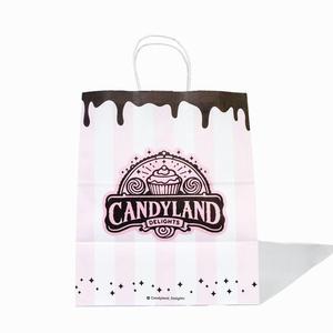 10" x 6.75" x 12" White Paper Customized Takeout Bag with Handles - 250/Case For Sale Official Site