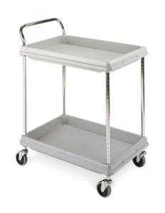 Metro BC2636-2DG Deep Ledge 2-Shelf Utility Cart, Gray, 26" x 36" Discount Collections