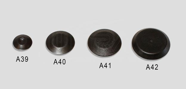 1/2in plug - flush black plastic Cheap Real Authentic