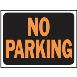 "No Parking" Sign, Plastic, 9 x 12-In. Clearance 2025