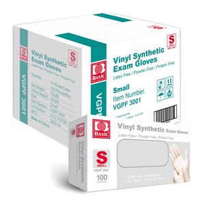 Basic Medical Clear Vinyl Synthetic Exam Gloves case of 1000 Cheap Pice Original