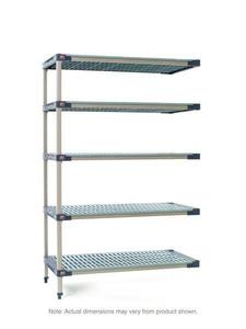 MetroMax 4 5AX417G4 5-Shelf Plastic Industrial Shelving Add-On Unit, 21" x 24" x 74" Free Shipping Outlet