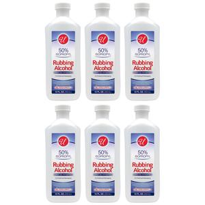 50% Isopropyl Rubbing Alcohol First Aid Antiseptic, 12oz. (355ml) (Pack of 6) Discount Online