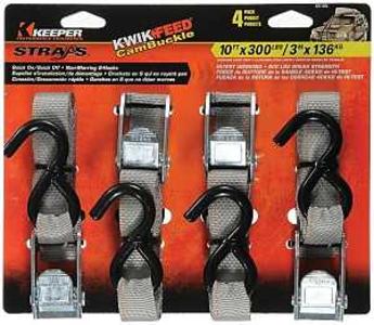 10'x1" Tie Down, Polyester, Orange, 300lb capacity, S-Hook End Fitting Sale Genuine