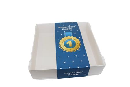 Clear Lid Box With Blue Super Star Daddy Sleeve - 15 x 15 x 3.5cm Newest Cheap Pice