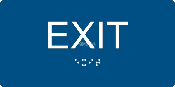 ADA Compliant EXIT Sign Tactile with Braille 6"x3" SignOptima Sale 100% Authentic