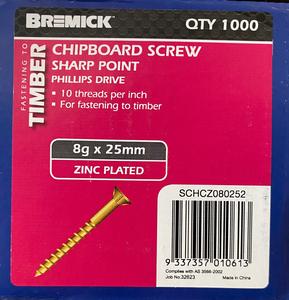 Chipboard Screw 8g x 25mm 1000 in a box Buy Cheap Footlocker Pictures