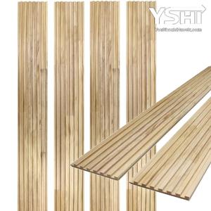 7 Grid Unfinished Slat Wood Wall Panels - 106" Long x 5 3/4" Width Outlet New Arrival
