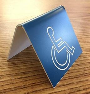 SignOptima Accessibility Table Sign Clearance Perfect