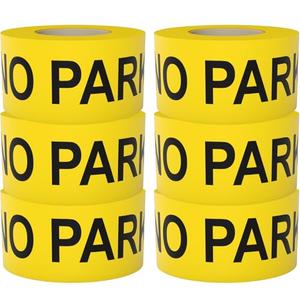 Caution No Parking Tape 6 Pack 3 inch X 1000 feet Bright Yellow with a Bold Black Print for High Visibility 3 in. Wide for Maximum Readability Tear Resistant Sale For Nice