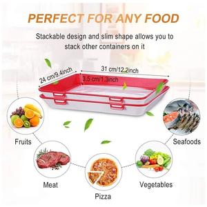 Reusable Fresh-keeping Food Preservation Vacuum-sealed Tray (2 pcs) Clearance Great Deals