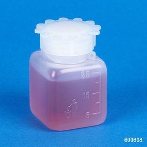 Bottle with Screwcap, Wide Mouth, Square, Graduated, PE (Cap: PP), 25mL-600608-10 Sast Sale Online