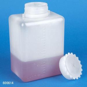 Bottle with Screwcap, Wide Mouth, Square, Graduated, PE (Cap: PP), 2000mL-600614-6 Buy Cheap Popular