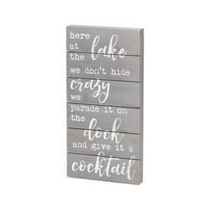 CA-2320 - Here at the Lake Pallet Box Sign Cheap Usa Stockist