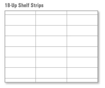18 Up 1.25" x 3" Gloss Adhesive Shelf Strips 5 Mil 100 Sheets Free Shipping 2025 New