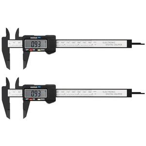 Digital Caliper, 2 Pack 6in Electronic Digital Caliper Measuring Tool, Construction with LCD Screen, Easy Switch from Inch to Millimeter(2 Pack, 6in Plastic) Outlet Shop