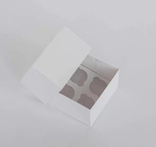 4 Mini Cupcake Boxes with Clear Window - Gloss White Store With Big Discount
