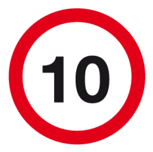 10mph sign Get Authentic For Sale
