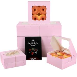 qiqee Lavender Cookie Boxes with Window 36packs 6x6x3 Lavender Bakery Box Pastry Box for Wedding Favor Birthday Party Quality Free Shipping Outlet