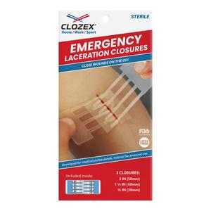 Clozex Emergency Laceration Closures - Repair Wounds Without Stitches. FDA Cleared Skin Closure Device for 3 Individual Wounds Or Combine for Total Length of 4 1/4 Inches. Sale Best Wholesale