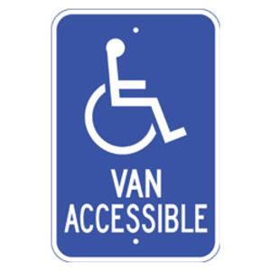 Wheelchair Symbol Van Accessible Handicap Parking Signs - 12" x 18" Tumblr Cheap Online