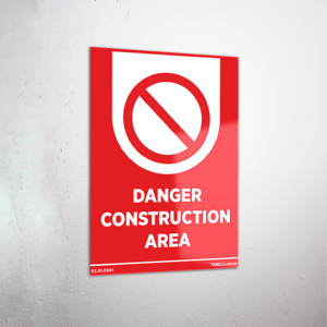 Danger Construction Area Levhas Cheap Sale Low Pice Fee Shipping