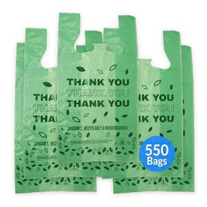 Reli. Biodegradable Thank You Bags | 550 Count - Bulk | Biodegradable Shopping Bags, Grocery, Restaurant | OxoBiodegradable Plastic | 11.5" x 6.5" x 22" (Green) The Cheapest