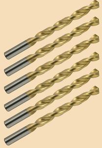 6 Pack 21/64" Premium High Performance "TiN" Coated High Speed Steel Drill Bits Low Pice Sale Online