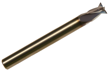 60 Degree Included .245" Dia Dovetail Cutter, 4 Flutes, .090" LOC, 2.50" OAL, .250" Shank, Solid American Carbide, "F23" Coated Discount Amazon