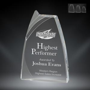 GreyStone 1" thick Clear Triumph Style Acrylic Award | 3 SIZES Free Shipping Big Discount