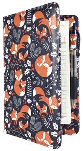 SERVER BOOK Patterns 8" x 5" Server Organizer - Navy Winter Foxes Best Wholesale Sale Online