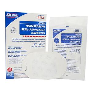 Transparent Film Dressing Dukal 4 X 4-3/4 Inch Sterile 50/bx Cheap Low Shipping Fee