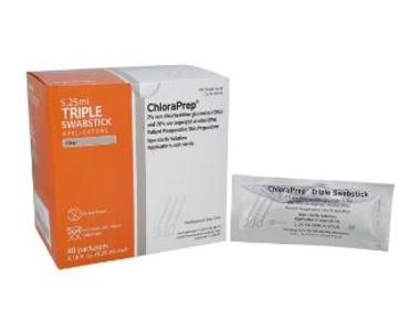 ChloraPrep Prep Swabstick CHG/Alc 3s 5.25mL 3/pack Sast For Sale