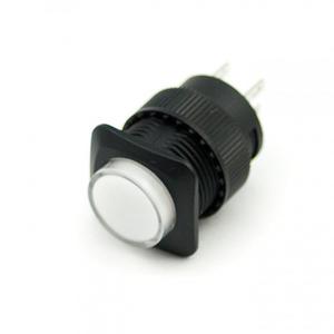 16mm Illuminated Pushbutton - White Latching On/Off Switch Wholesale Fashionable Cheap Pice