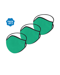 FACE PROTECTOR WITH LONG LOOP - GREEN COLOUR (Pack of 3) Professional Online