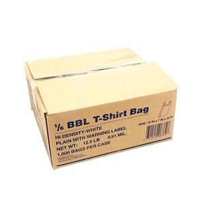 BAG 1/6 LARGE PLAIN WHITE* - BBL T-SHIRT 500CT - 610928 Outlet Amazon