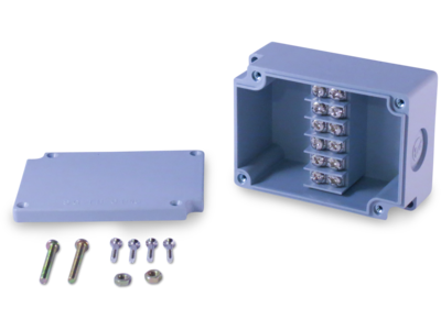 Enclosure with 6 Circuit Terminal Block Barrier Style Grey Outlet Pices