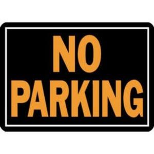 "No Parking" Sign, Hy-Glo Orange/Black Aluminum, 10 x 14-In. High Quality Cheap Pice