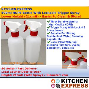 500ml HDPE Reusable Spray Bottle For Sanitizer / Disinfectant / Plant / Cleaning / Watering / etc How Much