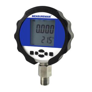 Measureman 105mmHigh Precision Digital Pressure Gauge With 1/4"NPT Lower MountStainless Steel Case and Connection0-60psi/bar, 0.05%Battery PoweredWith LED Light Cheap Sale 2025 New
