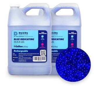 Dry & Dry [16 LBS] Blue Indicating Silica Gel Beads Desiccants (Industry Standard 3-5 mm) - Reusable Desiccant Beads Silica Beads(Blue to Pink) Discount Store