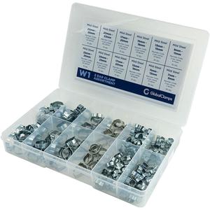 2 Ear Clamp 7-25mm W1 7/7.5/9mm Band Clamp Assrt 200pc | Hose Clamps Discount Low Pice