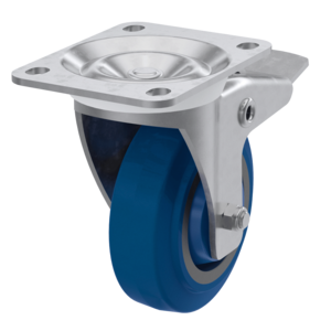 4" TCH Blue Swivel Caster with Brake Marketable For Sale