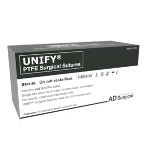UNIFY PTFE Suture - 3/0 - 19mm 3/8 Circle R/C Needle - 18" White Thread - 12/Box Free Shipping Best Place