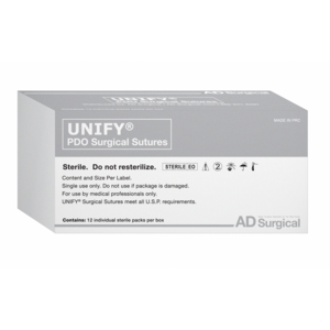 UNIFY PDO Suture - 4/0 - 16mm 3/8 Circle R/C Needle - 18" Violet Thread - 12/Box Free Shipping With Mastercard