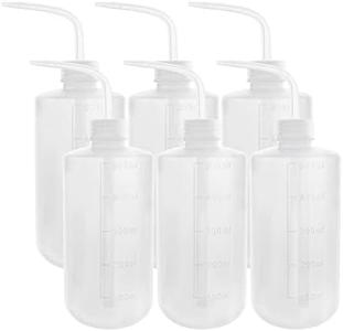 DEPEPE 6pcs 500ml Plastic Safety Wash Bottles Lab Squeeze Bottle LDPE Squirt Bottle Tattoo Bottle with Narrow Mouth and Scale Labels (17oz x 6 Bottles) Cheapest Pice Cheap Online