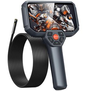 DEPSTECH Endoscope Camera with Light, 5" IPS Screen, Dual Lens Borescope 7.9mm, 1080P Plumbing Snake Inspection Camera with Split Screen, 32GB TF Card, Hardshell Case, Gadgets for Men, Mechanic-16.5FT Comfortable