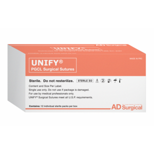 UNIFY PGCL Suture - 5/0 - 19mm 3/8 Circle R/C Needle - 13" Violet Thread - 12/Box Clearance Fast Delivery