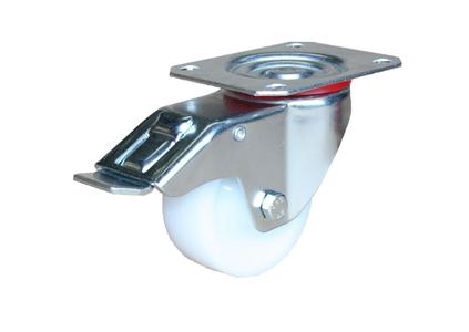 100mm Nylon Castor - Swivel Plate & Brake - 120kg Capacity Buy Cheap Discount
