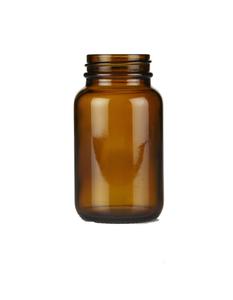 Glass Amber Powder Jar | 100ml | 38mm R3 Black Cap Buy Cheap Order